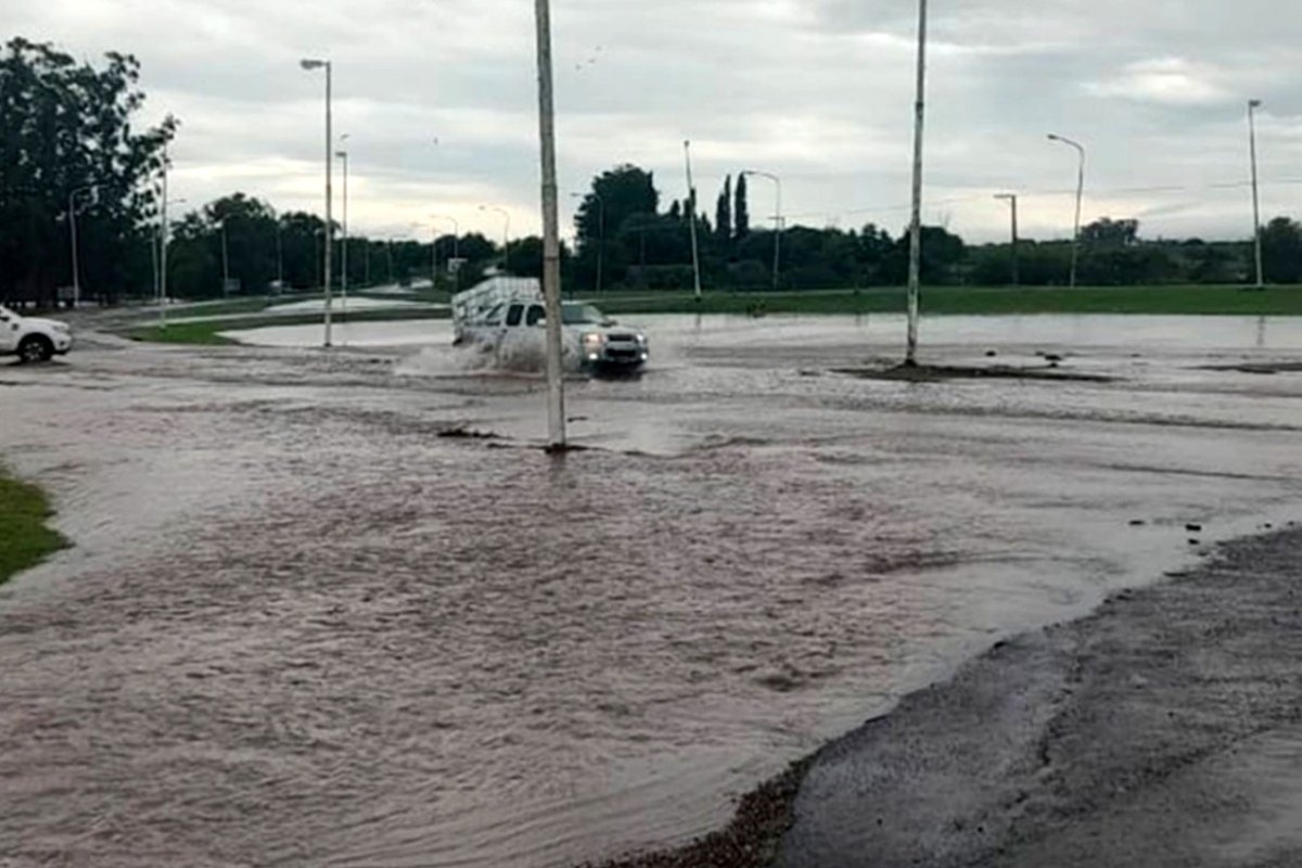 Anegamiento en Basavilbaso durante febrero.