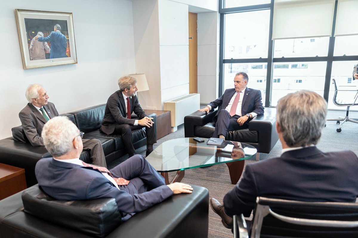 El presidente Orsi, con el gobernador Frigerio.