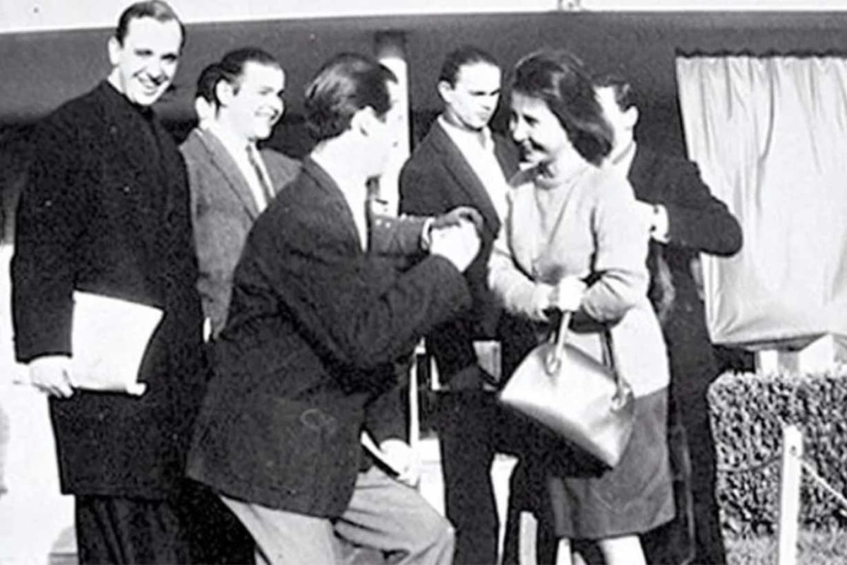 Bergoglio y Mar&iacute;a Esther de Miguel