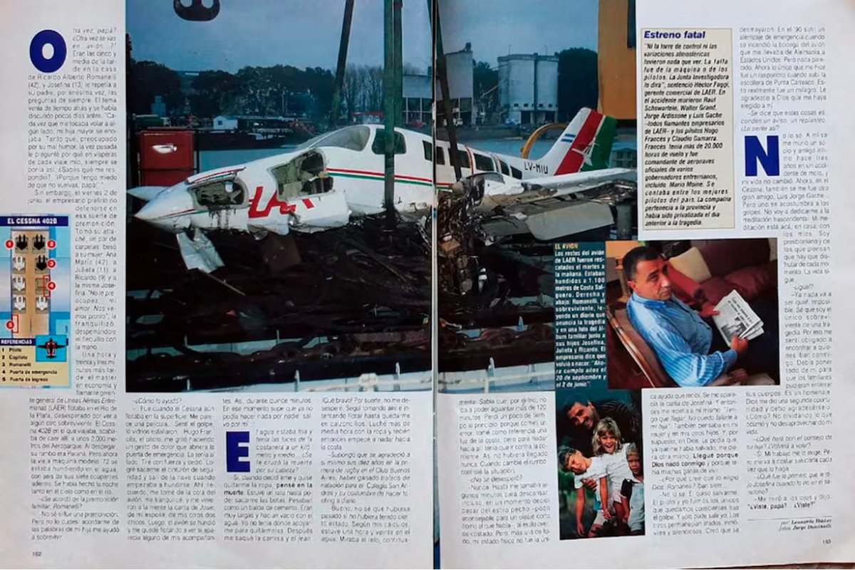 La tragedia de LAER, contada en revista Gente.