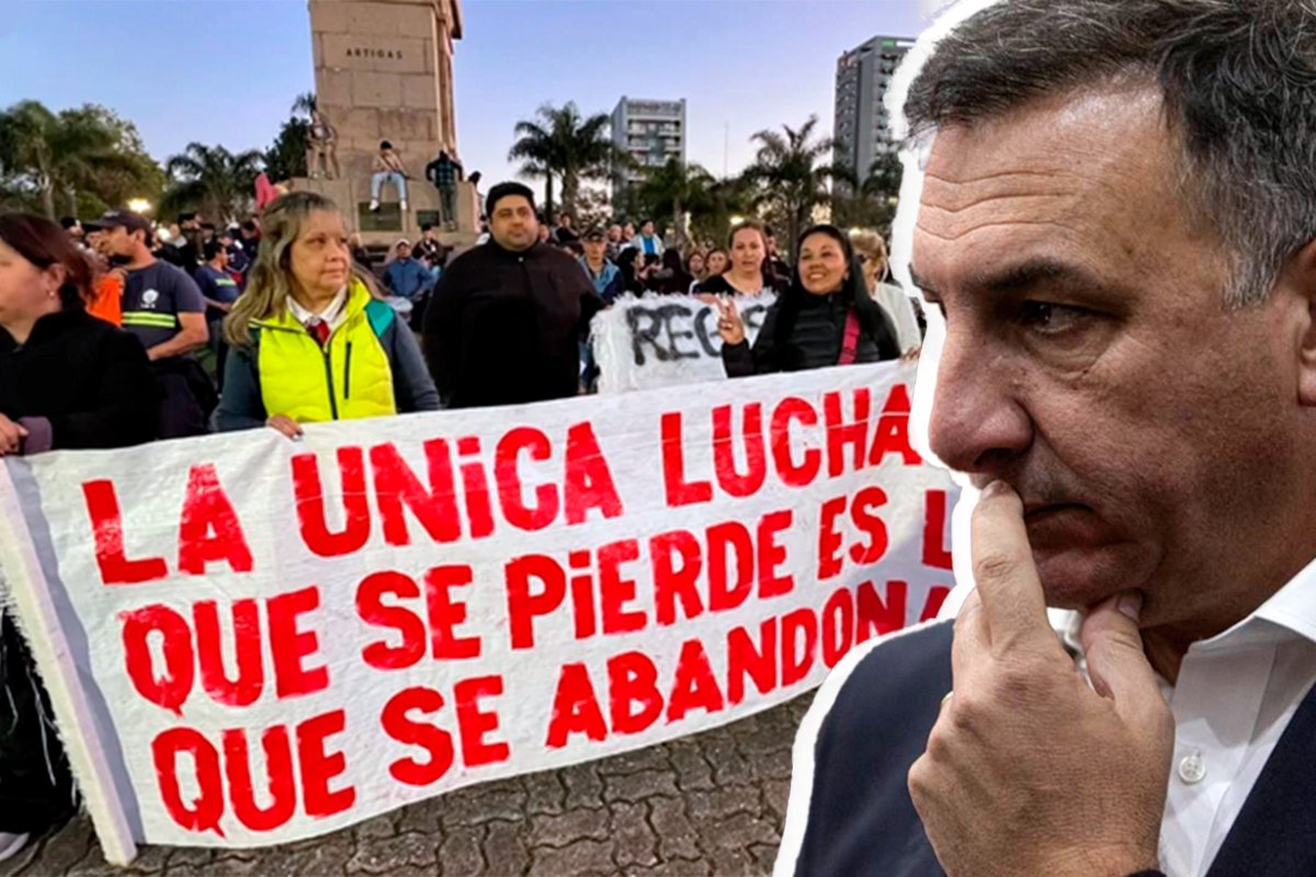 Albisu tiene su primera protesta en Salto.