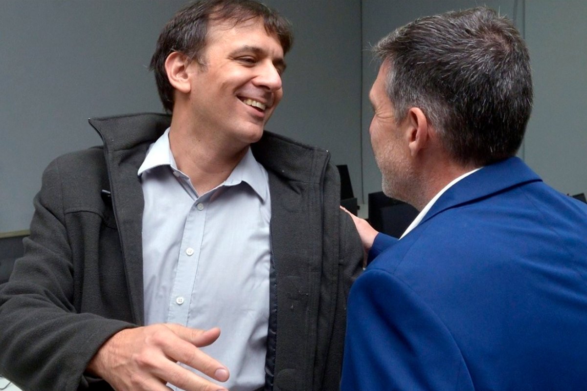 Rom&aacute;n Scattini con Filipuzzi, en UADER.