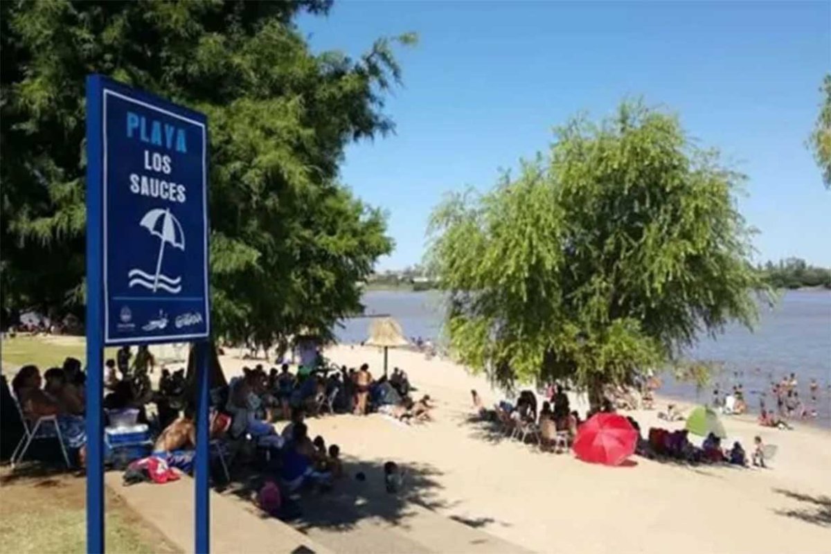 En Los Sauces est&aacute; prohibido ba&ntilde;arse