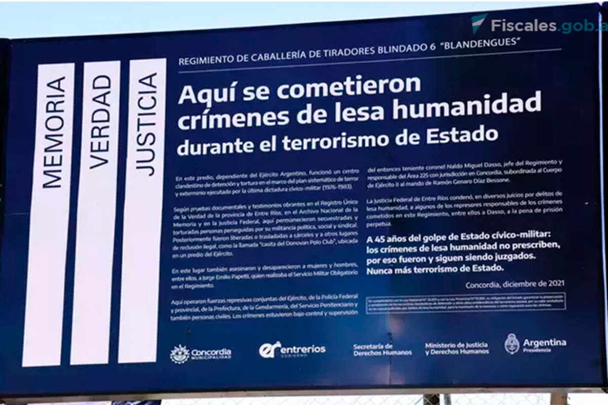 As&iacute; luc&iacute;a el cartel emplazado en diciembre de 2021