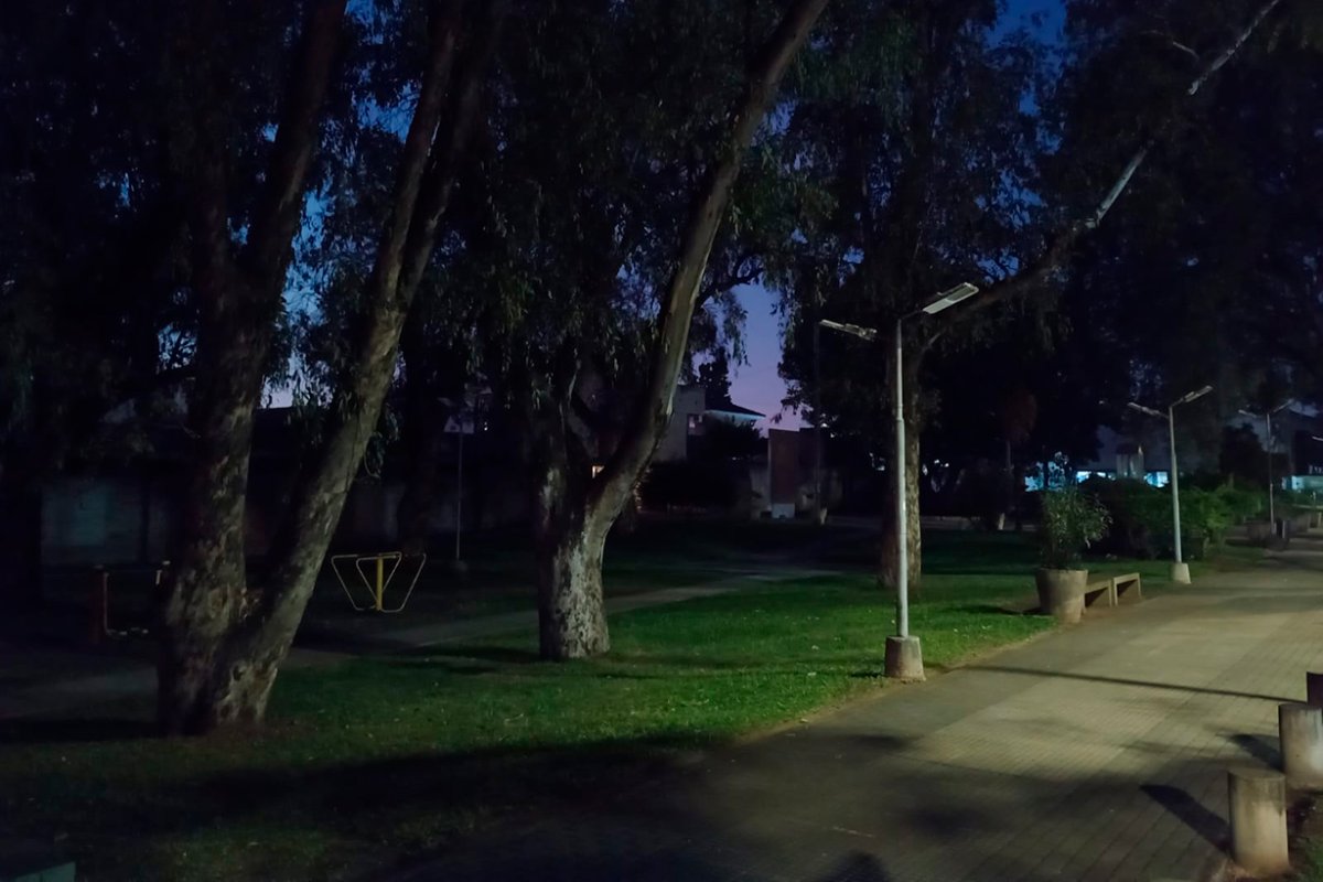 As&iacute; luce la plazoleta a las 7:13.
