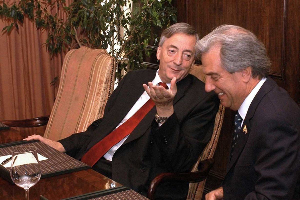N&eacute;stor Kirchner y Tabar&eacute; V&aacute;zquez