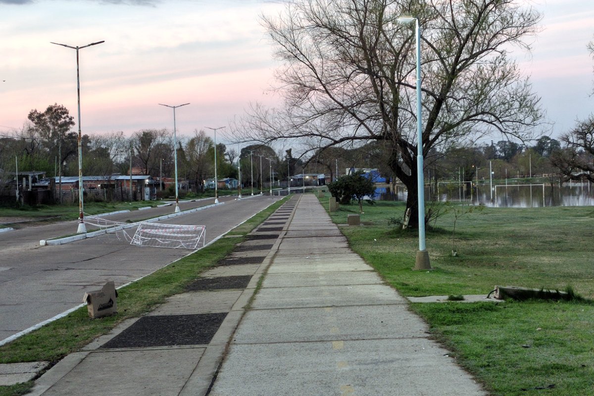 As&iacute; est&aacute; la zona de avenida Maip&uacute;, este lunes.