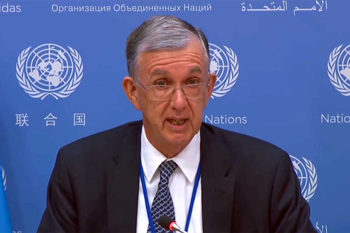 Sergio Danese hablando en el Comit&eacute; de Descolonizaci&oacute;n de la ONU